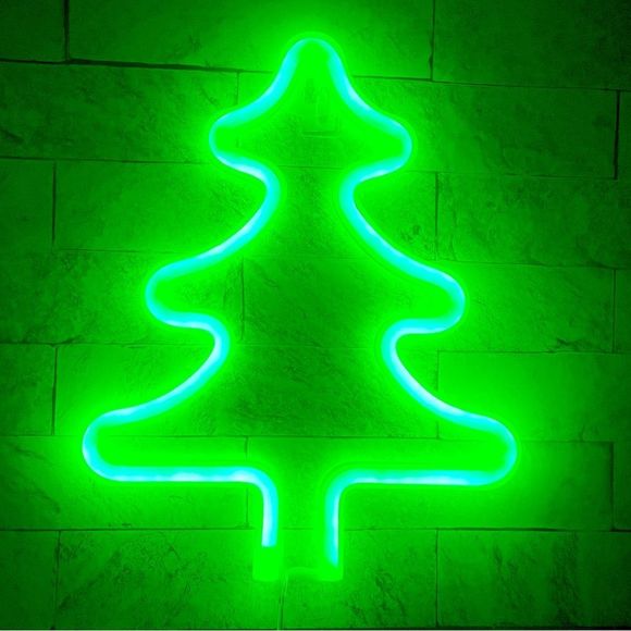 Green Christmas Tree LED Neon Sign - Picture 5 of 9